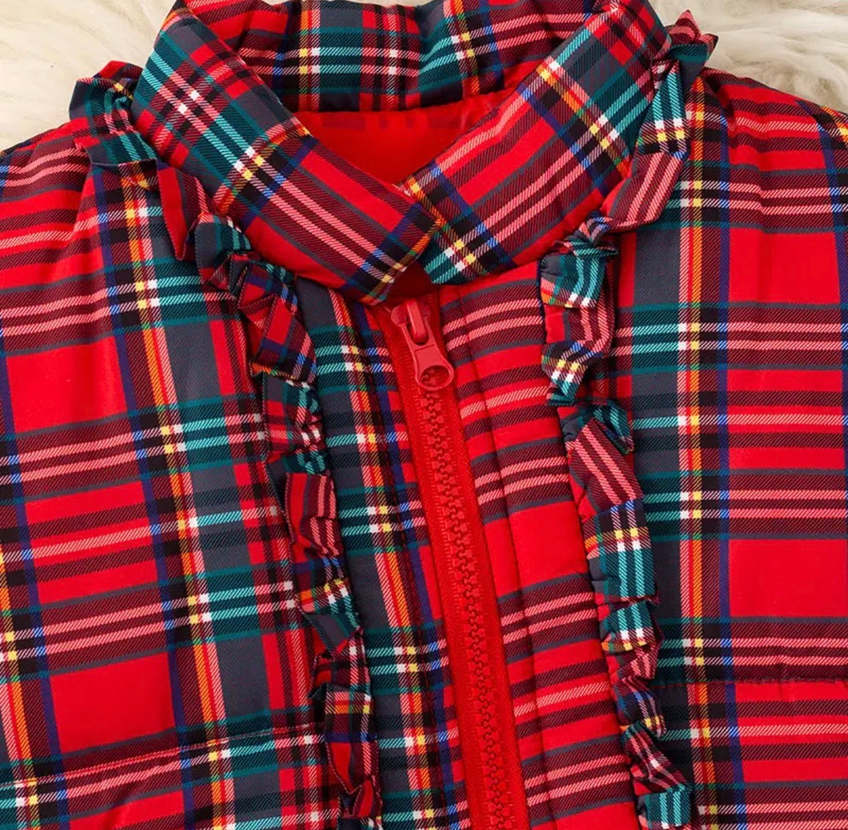 Christmas Plaid Vest