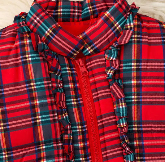 Christmas Plaid Vest