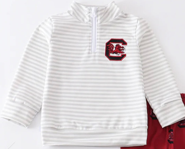 Striped Gamecock Pullover