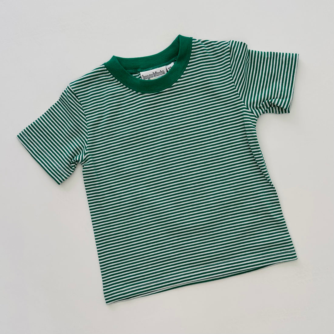 Kelly Green Striped Short Sleeve Shirt