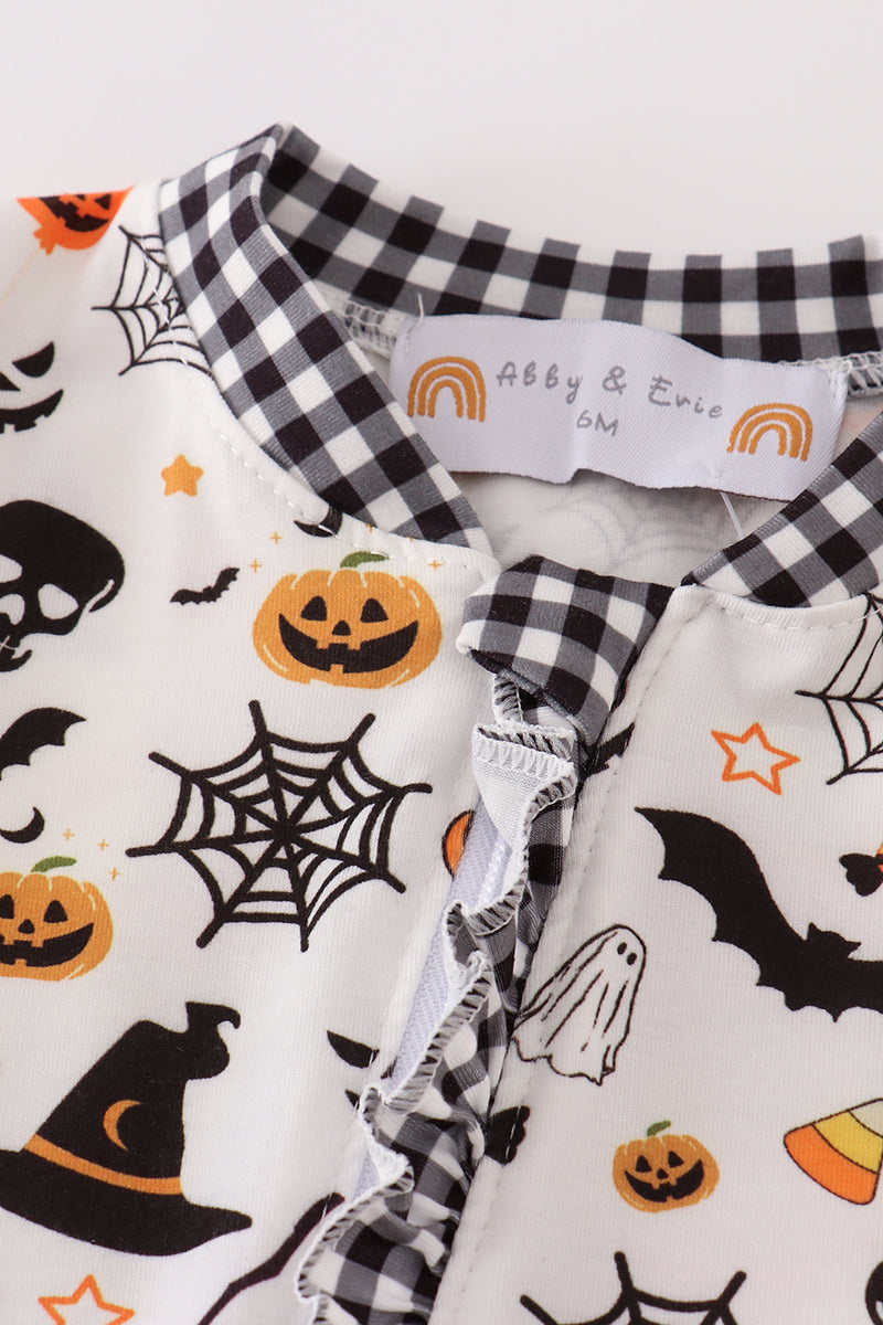 Halloween zip girl romper