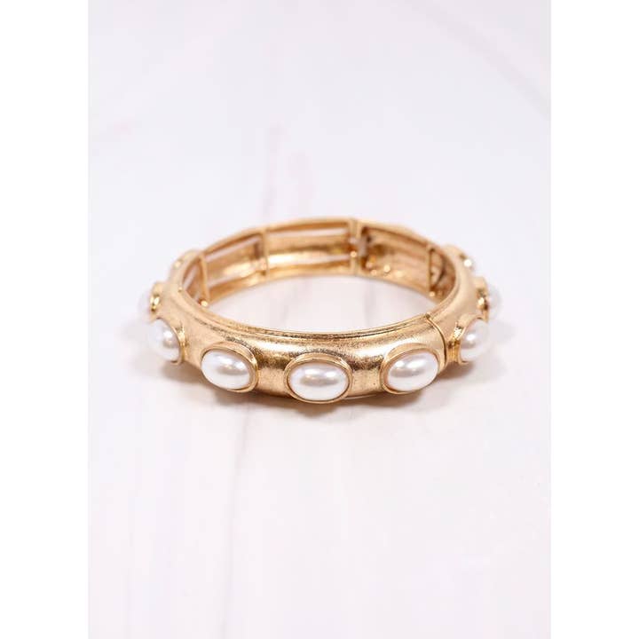 Harriette Pearl Bracelet - Gold