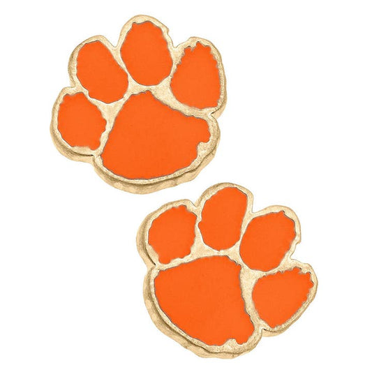 Clemson Tigers Enamel Stud Earrings