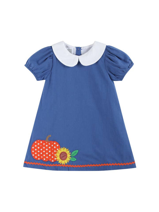 Blue Pumpkin Sunflower Collared Dress