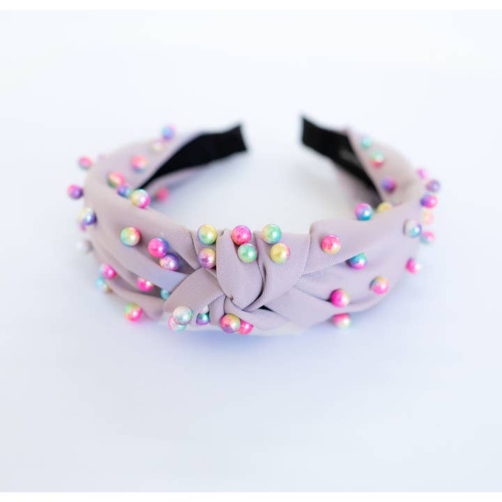 Lavender Rainbow Pearl Headband