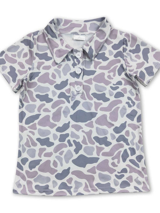 Grey Camo Polo