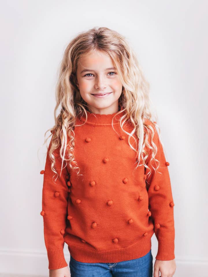 Rust Pom Sweater