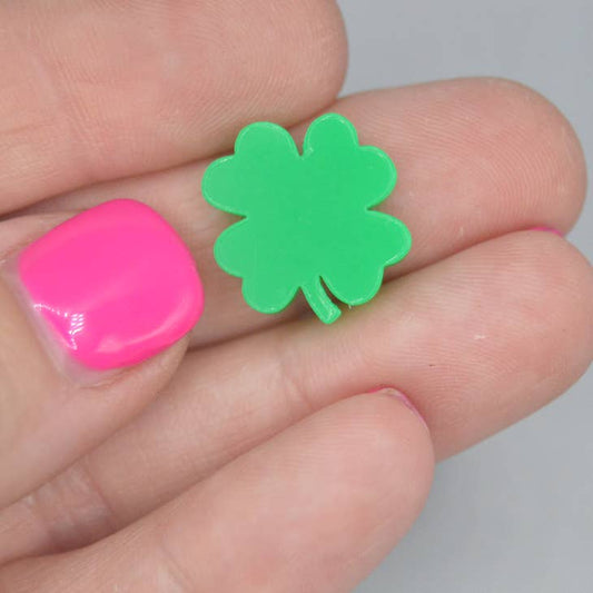 Green Shamrock Studs