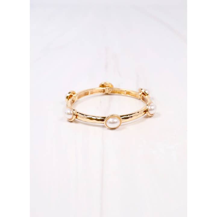 Piers Stretch Bracelet with Pearl Accents