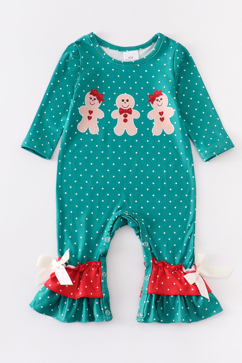 Gingerbread Ruffle Romper