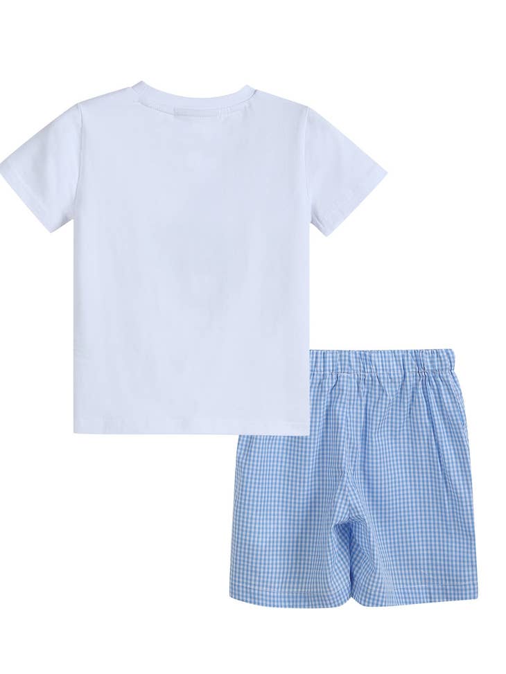 Blue Gingham Golf Set