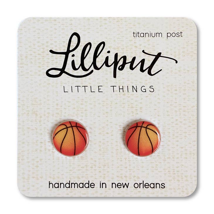 Basketball Stud Earrings