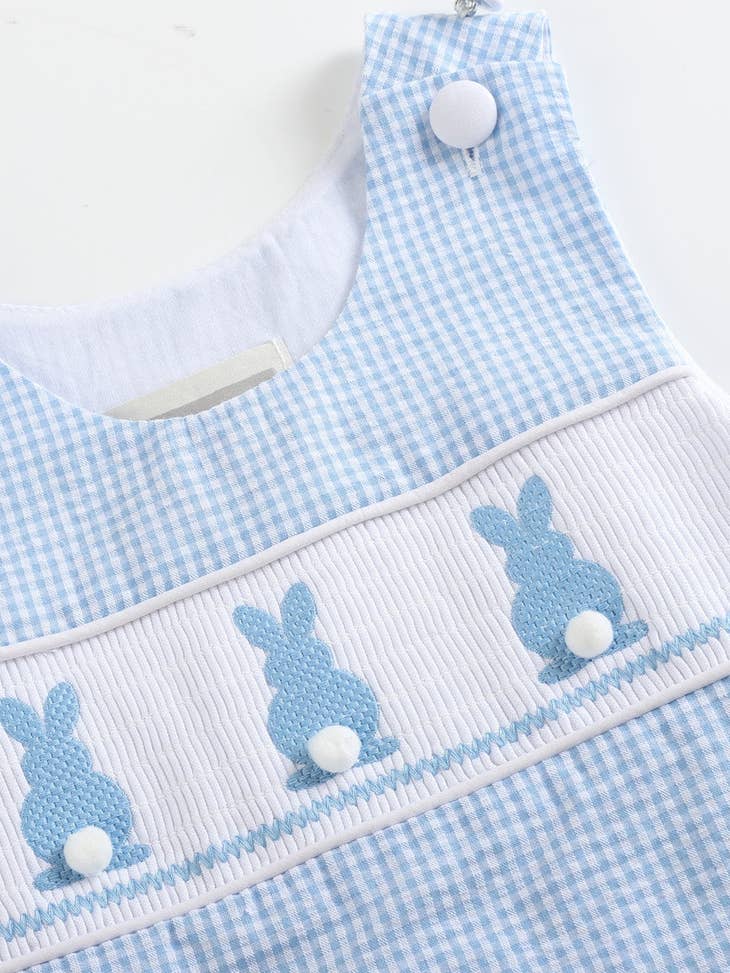 Blue Gingham Bunny JonJon