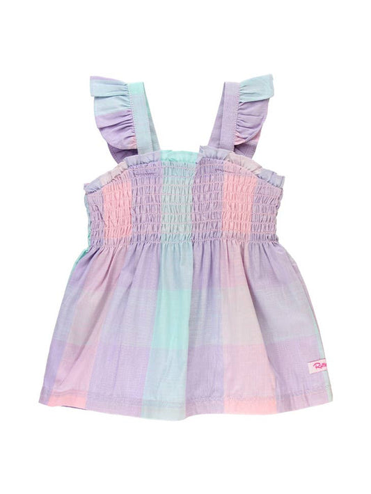 Cotton Candy Plaid Smocked Tank